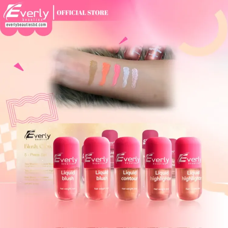 Everly Beauties 5 in 1 Liquid Blush Set