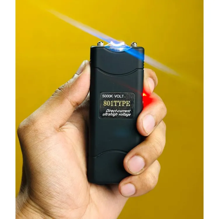 801 Type Self Defence Shock Device — High-Voltage Rechargeable Stun Gun (LED Light)