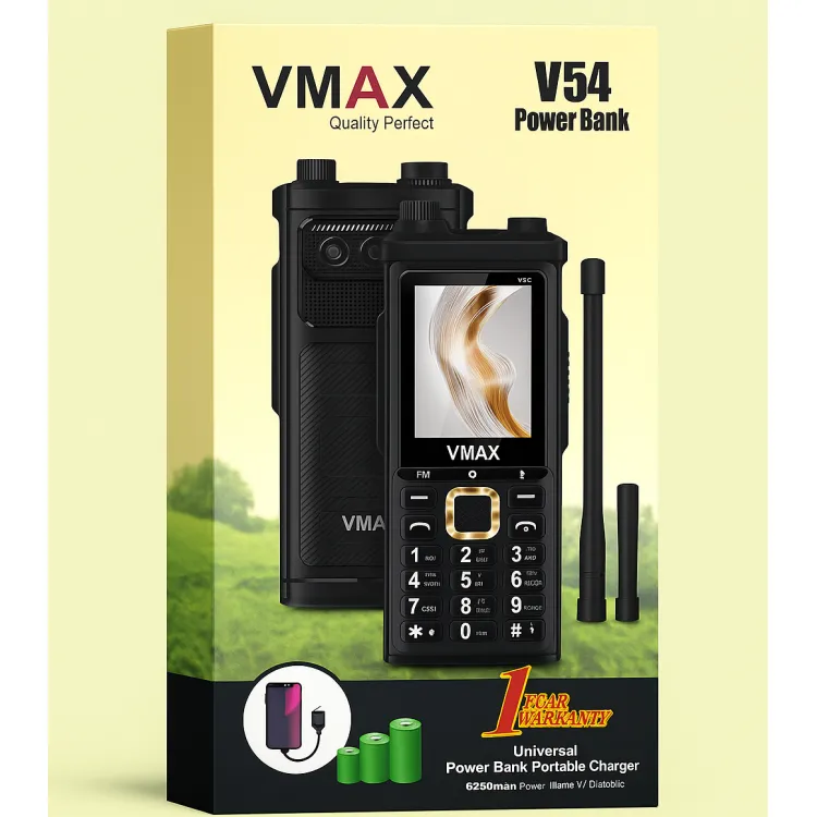 Vmax V54 Power Bank Mobile Dual Antenna (6200mAh, 4 SIM Supported)