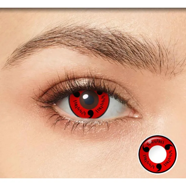 3-Tomoe Uchiha Sharingan Eye Lenses | Mangekyou Edition